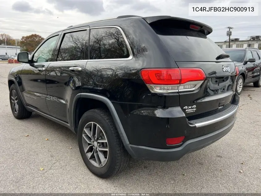 1C4RJFBG2HC900913 2017 Jeep Grand Cherokee Limited 4X4