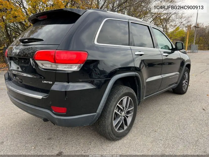 1C4RJFBG2HC900913 2017 Jeep Grand Cherokee Limited 4X4