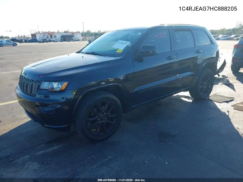 1C4RJEAG7HC888205 2017 Jeep Grand Cherokee Altitude 4X2