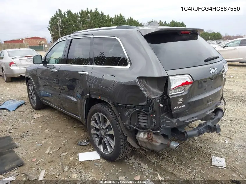 1C4RJFCG4HC887550 2017 Jeep Grand Cherokee Overland 4X4