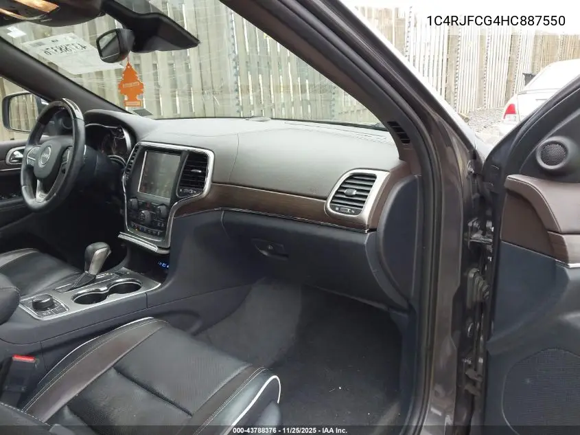 1C4RJFCG4HC887550 2017 Jeep Grand Cherokee Overland 4X4
