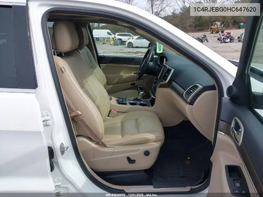 1C4RJEBG0HC647620 2017 Jeep Grand Cherokee Limited 4X2