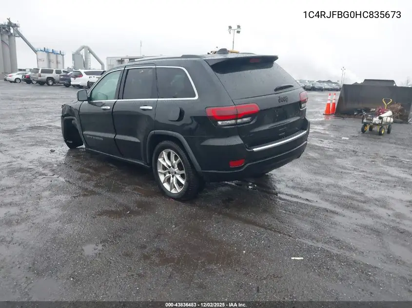 1C4RJFBG0HC835673 2017 Jeep Grand Cherokee Limited 4X4