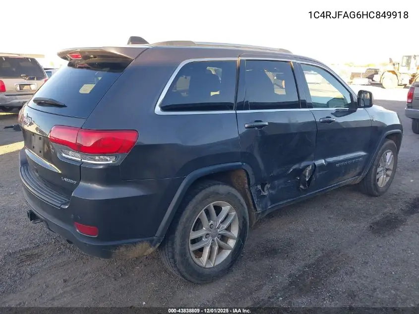 1C4RJFAG6HC849918 2017 Jeep Grand Cherokee Laredo 4X4