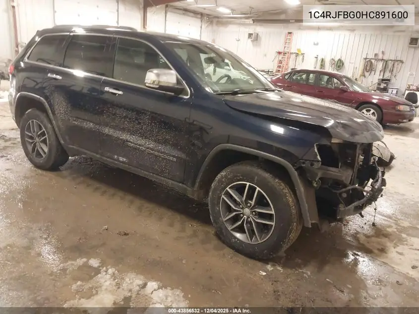 1C4RJFBG0HC891600 2017 Jeep Grand Cherokee Limited 4X4
