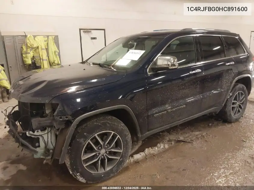 1C4RJFBG0HC891600 2017 Jeep Grand Cherokee Limited 4X4