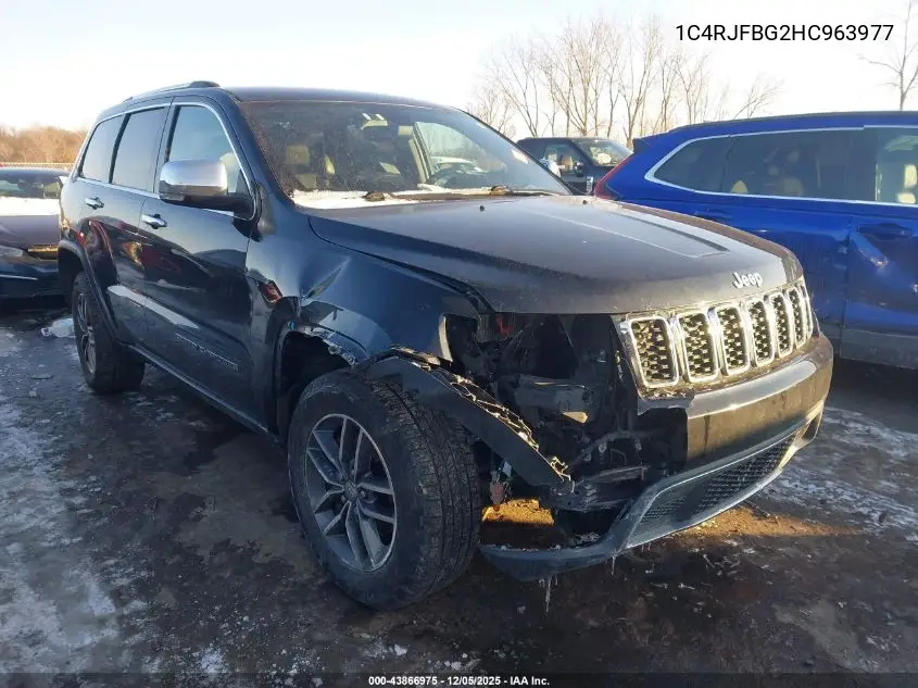 1C4RJFBG2HC963977 2017 Jeep Grand Cherokee Limited 4X4