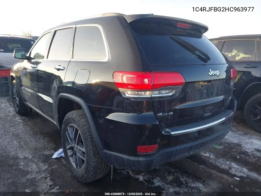 1C4RJFBG2HC963977 2017 Jeep Grand Cherokee Limited 4X4