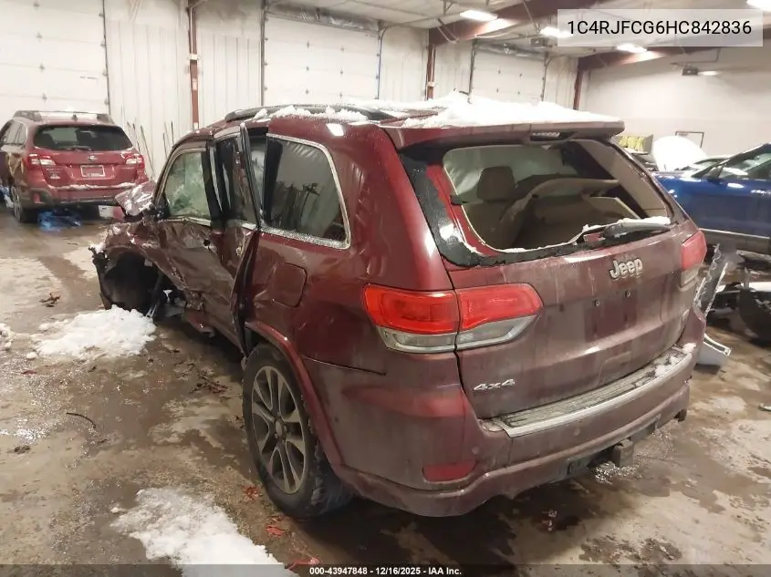 1C4RJFCG6HC842836 2017 Jeep Grand Cherokee Overland 4X4