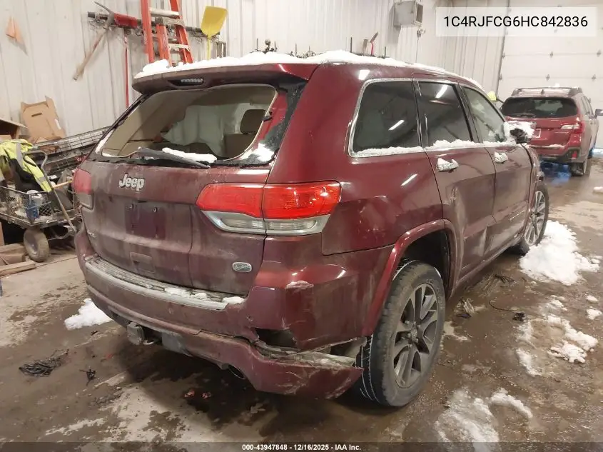 1C4RJFCG6HC842836 2017 Jeep Grand Cherokee Overland 4X4
