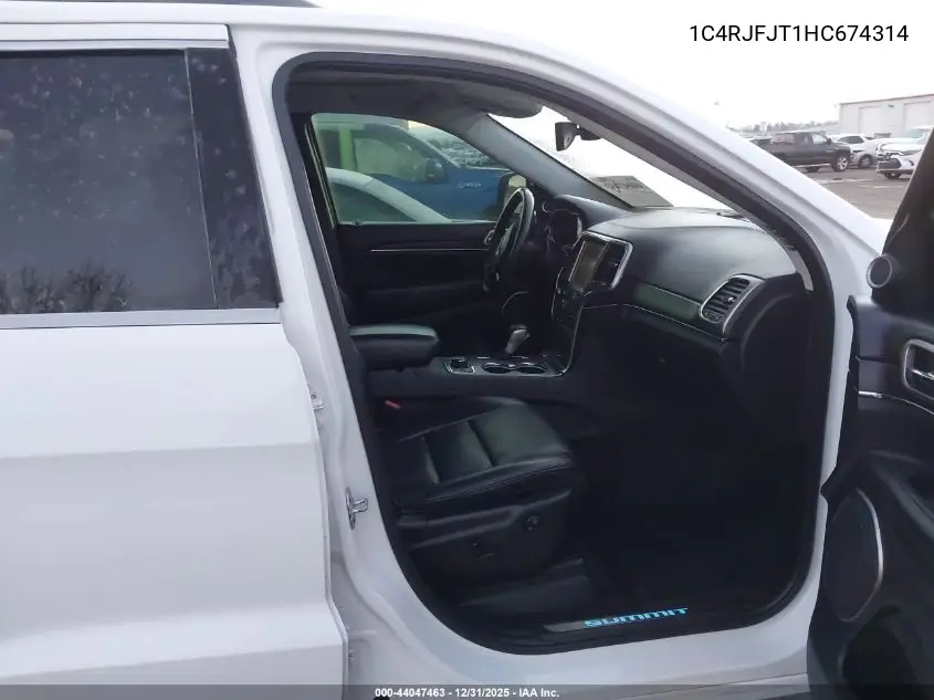 1C4RJFJT1HC674314 2017 Jeep Grand Cherokee Summit 4X4