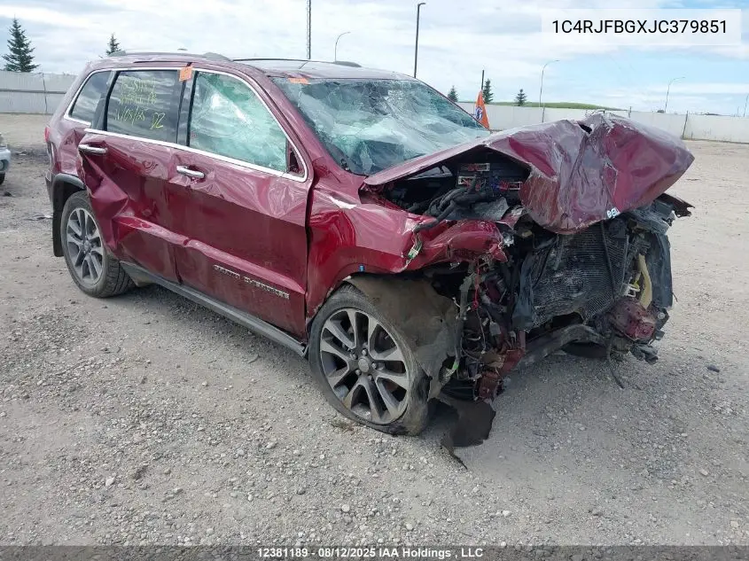 1C4RJFBGXJC379851 2018 Jeep Grand Cherokee Limited