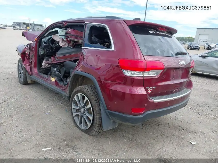1C4RJFBGXJC379851 2018 Jeep Grand Cherokee Limited