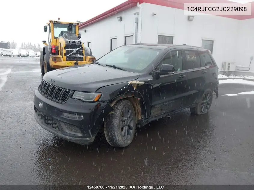 1C4RJFCG2JC229098 2018 Jeep Grand Cherokee Overland
