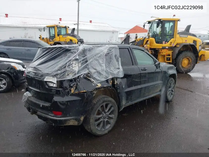 1C4RJFCG2JC229098 2018 Jeep Grand Cherokee Overland