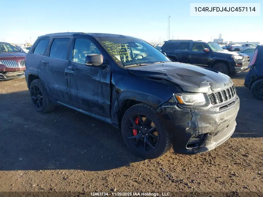 1C4RJFDJ4JC457114 2018 Jeep Grand Cherokee Srt