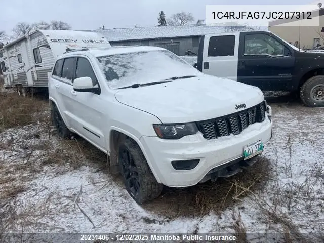 1C4RJFAG7JC207312 2018 Jeep Grand Cherokee Laredo