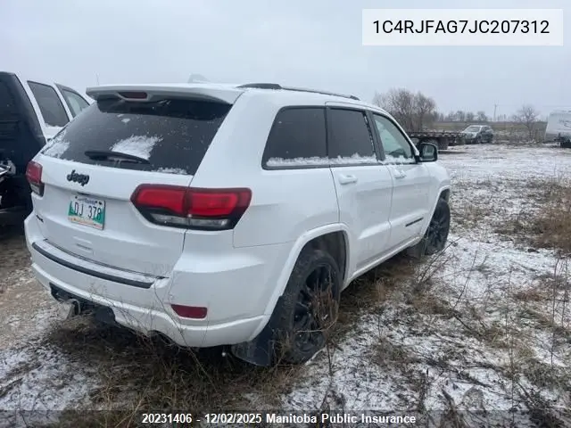 1C4RJFAG7JC207312 2018 Jeep Grand Cherokee Laredo
