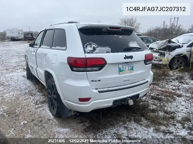 1C4RJFAG7JC207312 2018 Jeep Grand Cherokee Laredo