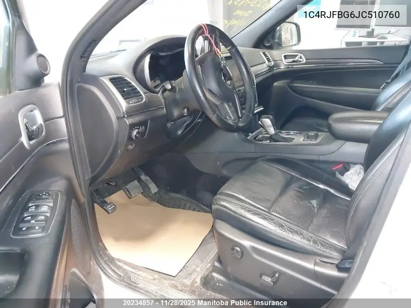 1C4RJFBG6JC510760 2018 Jeep Grand Cherokee Limited