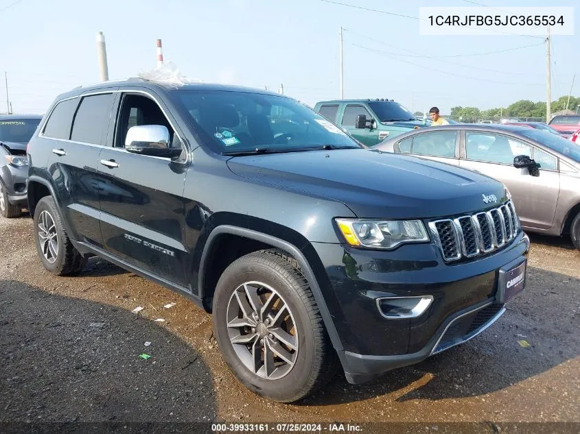 1C4RJFBG5JC365534 2018 Jeep Grand Cherokee Limited 4X4