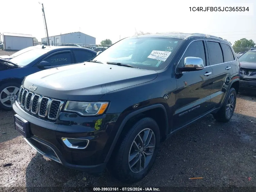 1C4RJFBG5JC365534 2018 Jeep Grand Cherokee Limited 4X4