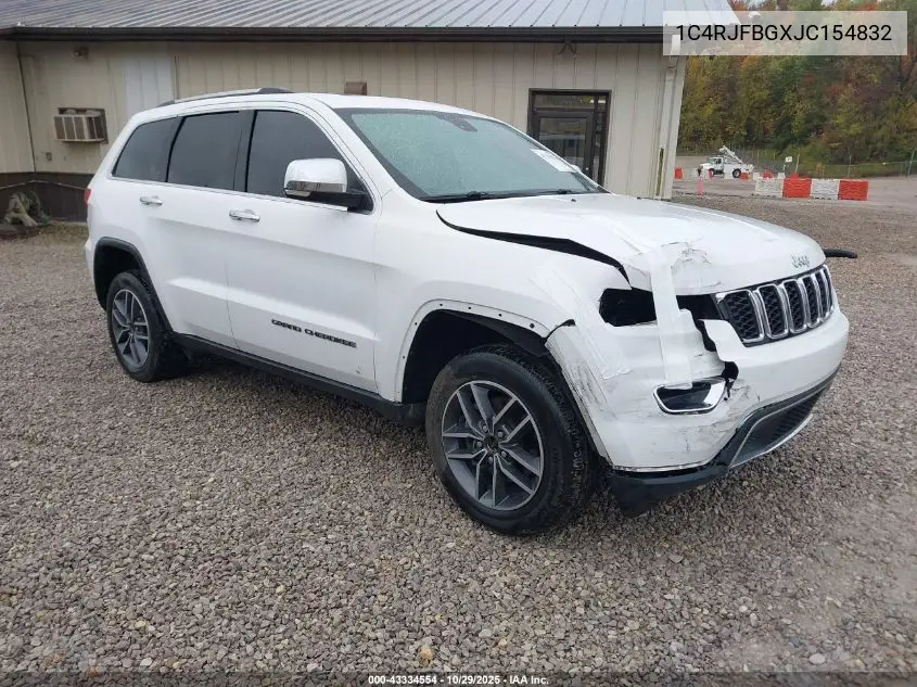 1C4RJFBGXJC154832 2018 Jeep Grand Cherokee Limited 4X4