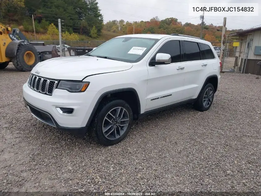 1C4RJFBGXJC154832 2018 Jeep Grand Cherokee Limited 4X4
