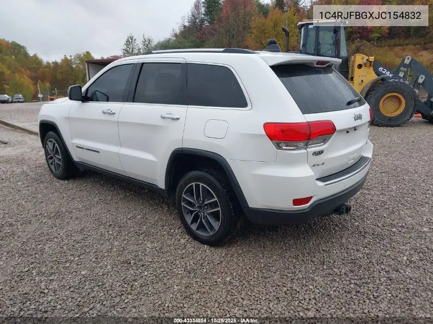 1C4RJFBGXJC154832 2018 Jeep Grand Cherokee Limited 4X4