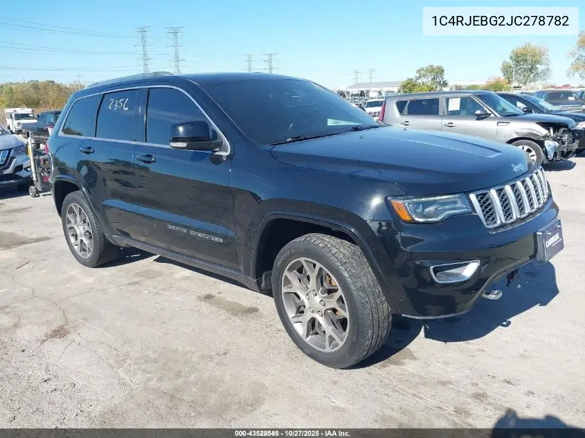 1C4RJEBG2JC278782 2018 Jeep Grand Cherokee Sterling Edition 4X2