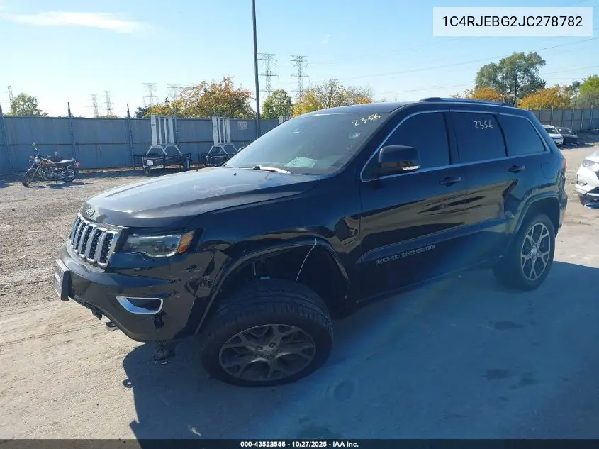 1C4RJEBG2JC278782 2018 Jeep Grand Cherokee Sterling Edition 4X2