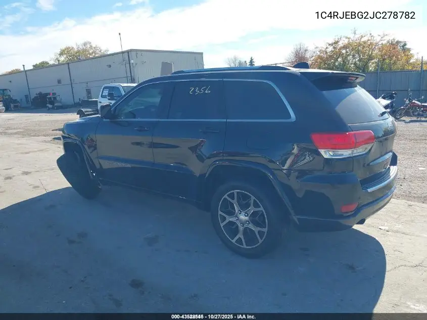 1C4RJEBG2JC278782 2018 Jeep Grand Cherokee Sterling Edition 4X2