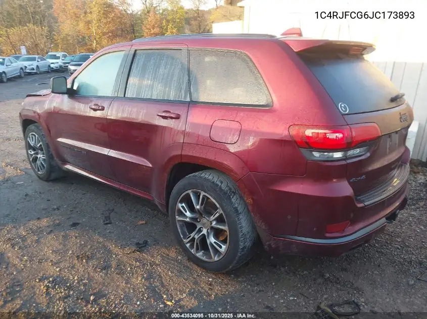 1C4RJFCG6JC173893 2018 Jeep Grand Cherokee High Altitude 4X4