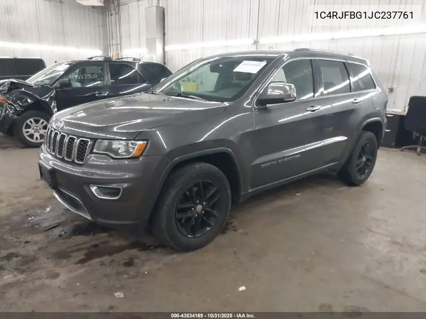 1C4RJFBG1JC237761 2018 Jeep Grand Cherokee Limited 4X4
