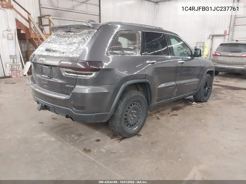 1C4RJFBG1JC237761 2018 Jeep Grand Cherokee Limited 4X4