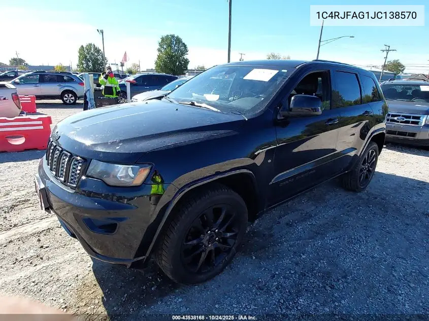 1C4RJFAG1JC138570 2018 Jeep Grand Cherokee Altitude 4X4