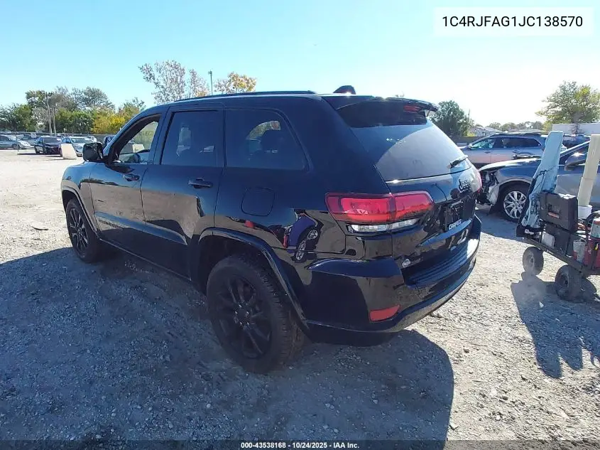 1C4RJFAG1JC138570 2018 Jeep Grand Cherokee Altitude 4X4