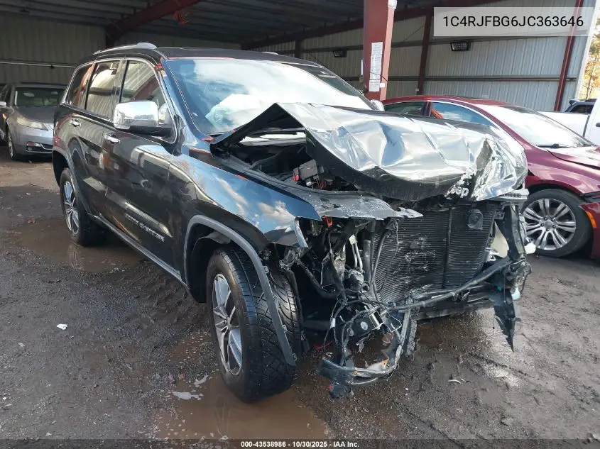 1C4RJFBG6JC363646 2018 Jeep Grand Cherokee Limited 4X4