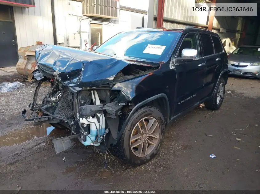 1C4RJFBG6JC363646 2018 Jeep Grand Cherokee Limited 4X4
