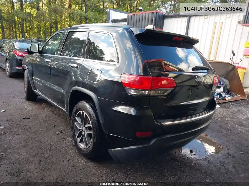 1C4RJFBG6JC363646 2018 Jeep Grand Cherokee Limited 4X4