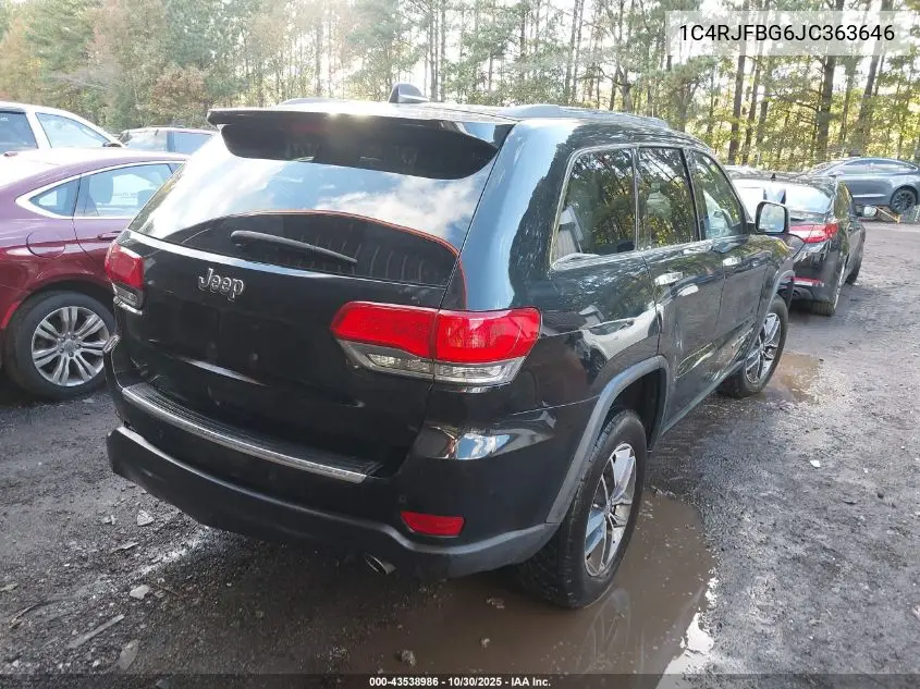 1C4RJFBG6JC363646 2018 Jeep Grand Cherokee Limited 4X4