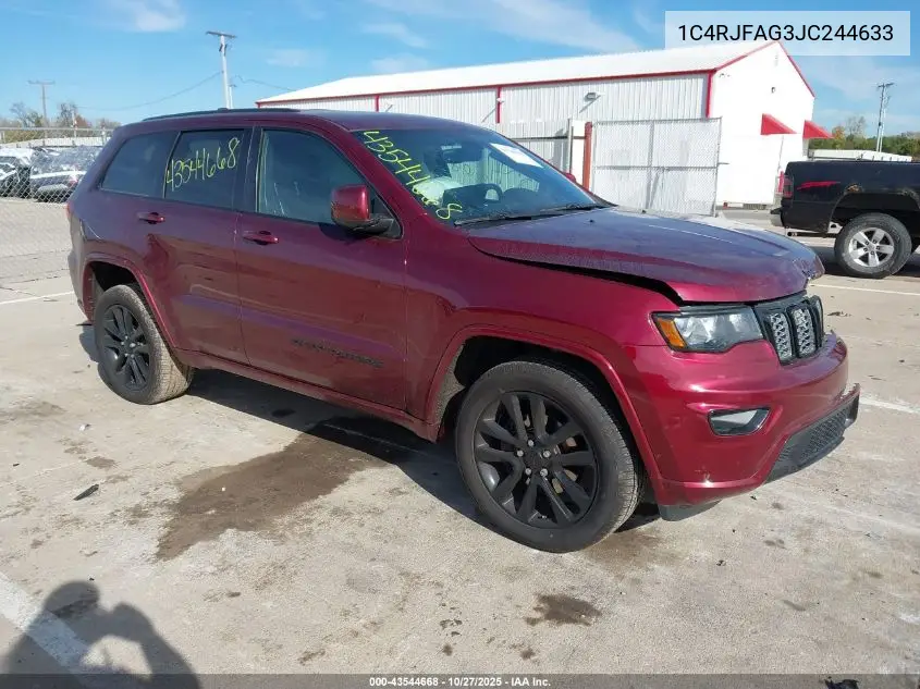 1C4RJFAG3JC244633 2018 Jeep Grand Cherokee Altitude 4X4