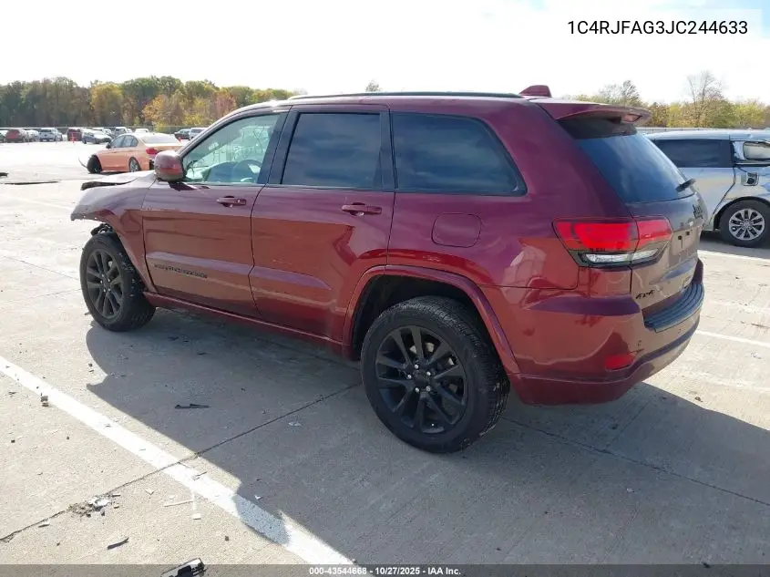 1C4RJFAG3JC244633 2018 Jeep Grand Cherokee Altitude 4X4