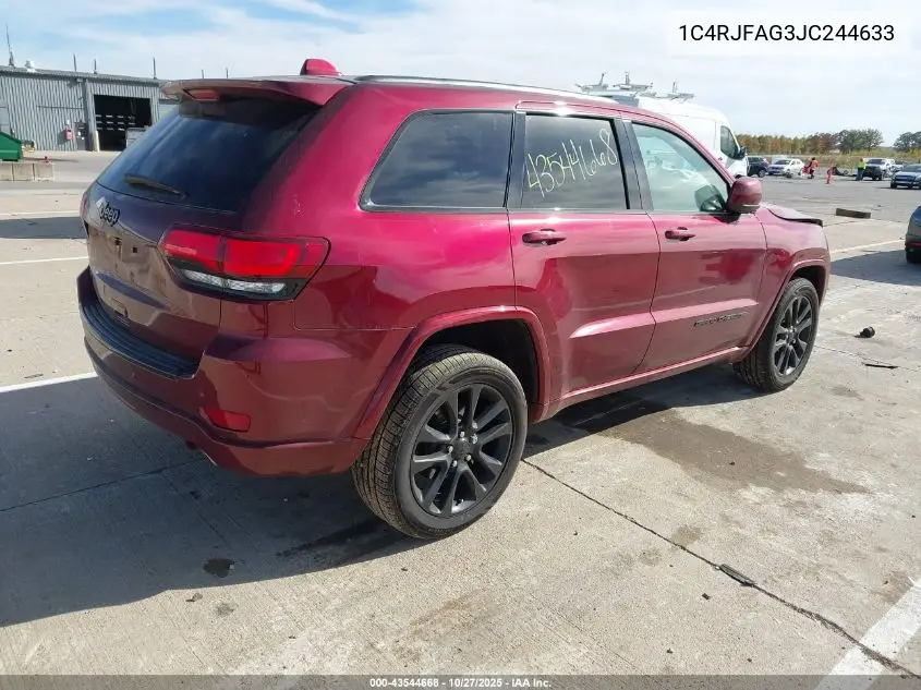 1C4RJFAG3JC244633 2018 Jeep Grand Cherokee Altitude 4X4