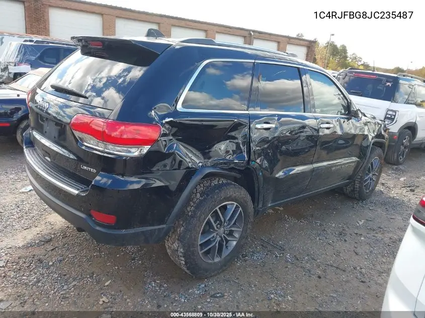 1C4RJFBG8JC235487 2018 Jeep Grand Cherokee Limited 4X4