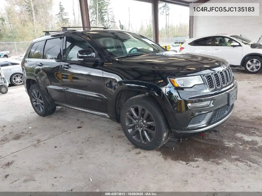1C4RJFCG5JC135183 2018 Jeep Grand Cherokee High Altitude 4X4