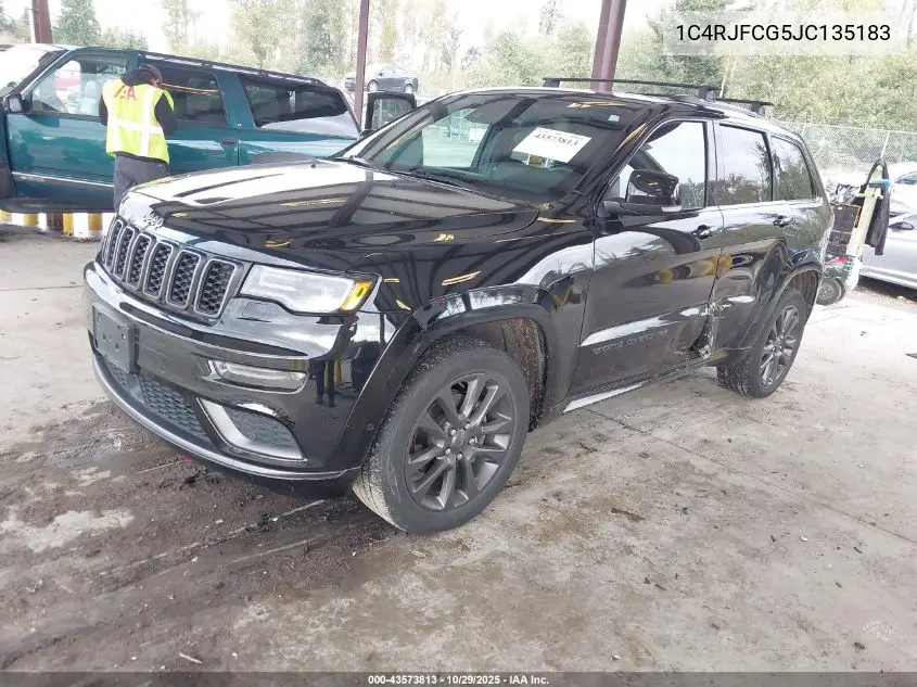 1C4RJFCG5JC135183 2018 Jeep Grand Cherokee High Altitude 4X4