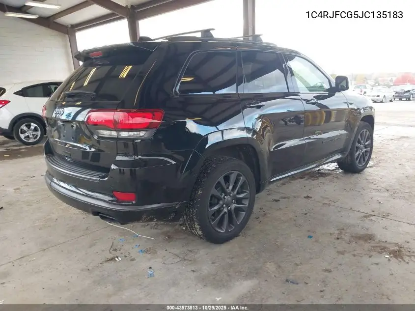1C4RJFCG5JC135183 2018 Jeep Grand Cherokee High Altitude 4X4