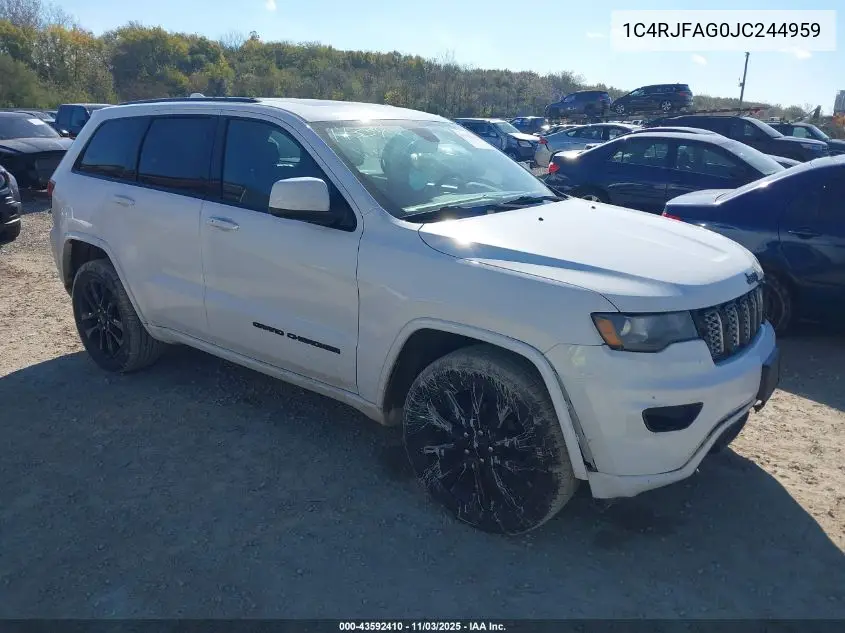 1C4RJFAG0JC244959 2018 Jeep Grand Cherokee Altitude 4X4