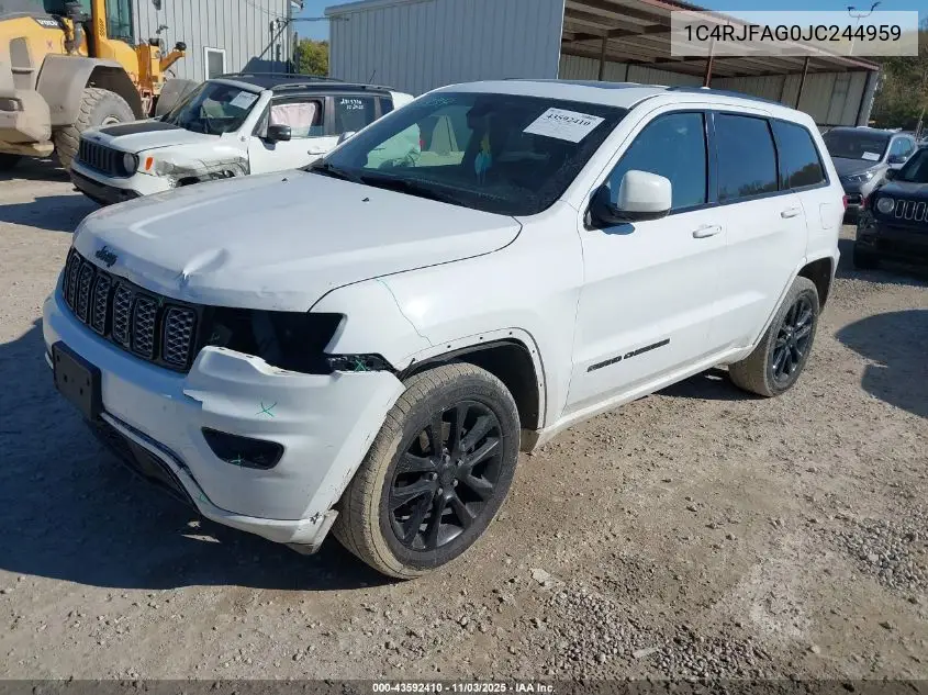 1C4RJFAG0JC244959 2018 Jeep Grand Cherokee Altitude 4X4